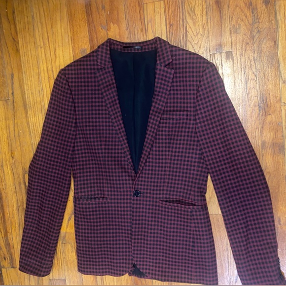 ASOS Other - ASOS Red black plaid blazer